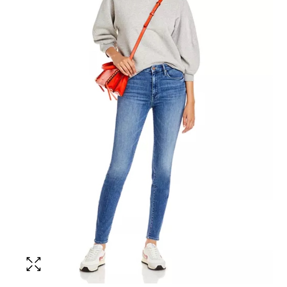 Mother Groovin Wash The Looker Ankle Fray Jeans Size 24